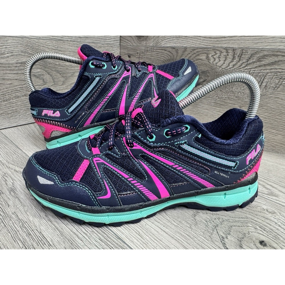 FILA TKO TR 2.0 Trail Running Training Shoes Sneakers Navy Blue Pink Women's 6.5